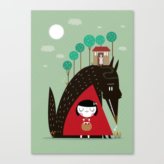 Story telling: little red Canvas Print