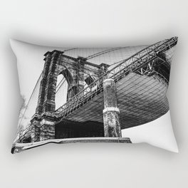 Brooklyn Bridge in New York City black and white Rectangular Pillow