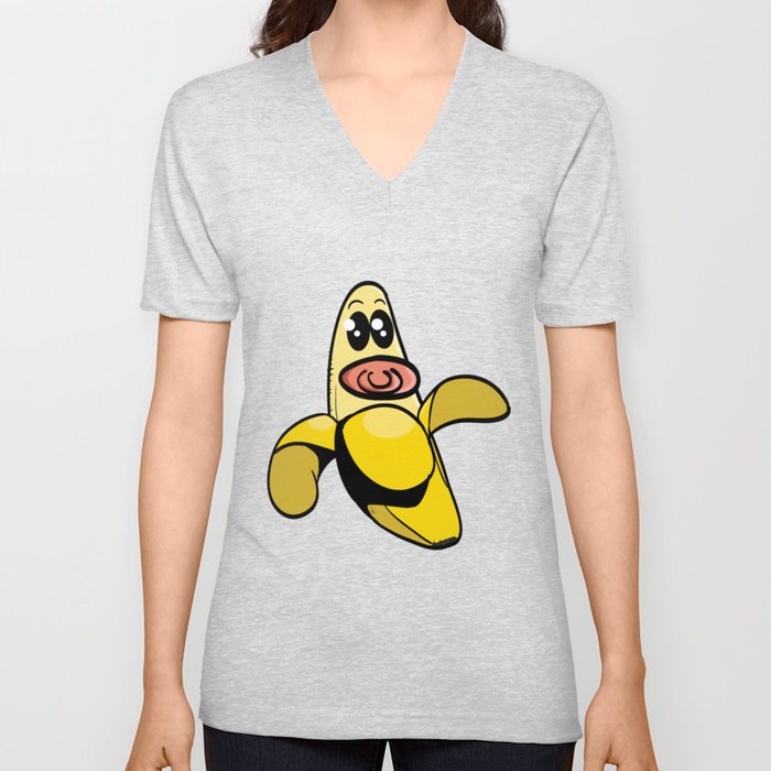 Baby Banana V Neck T Shirt