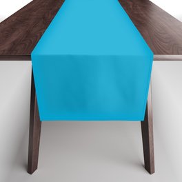 Cerulean Blue Solid Color Table Runner