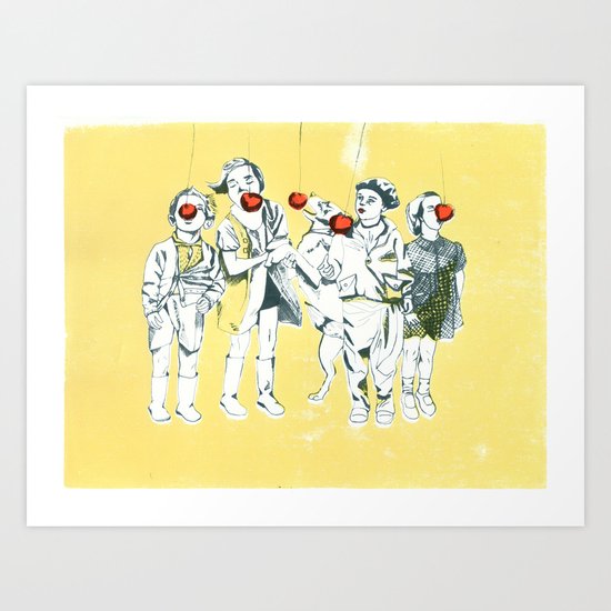 Apple eaters Art Print