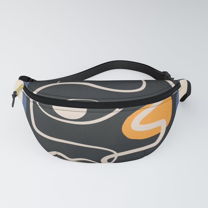 Abstract Face Line Art 09 Fanny Pack