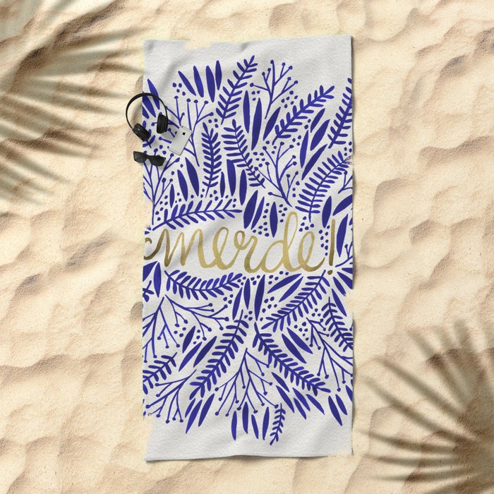 Pardon My French Beach Towel By Catcoq Society6 Pardon My French Beach Towel