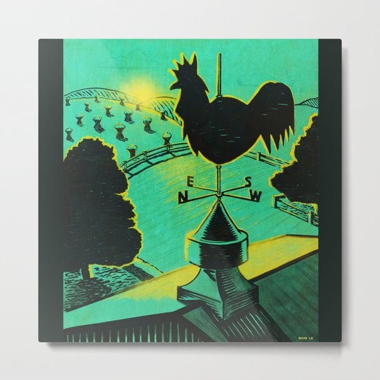 First Light On The Farm Metal Print
