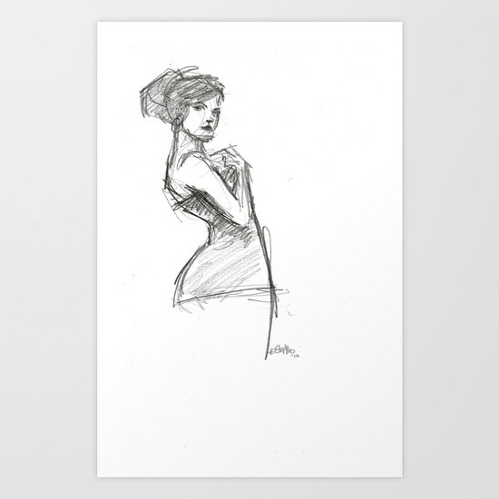 Lady-1 Art Print