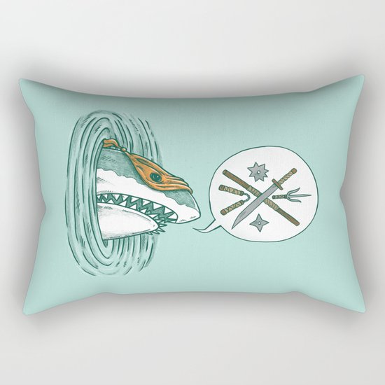 The Ninja Shark Rectangular Pillow