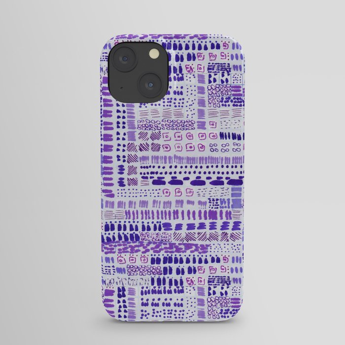 lilac vaporwave ink marks hand-drawn collection iPhone Case