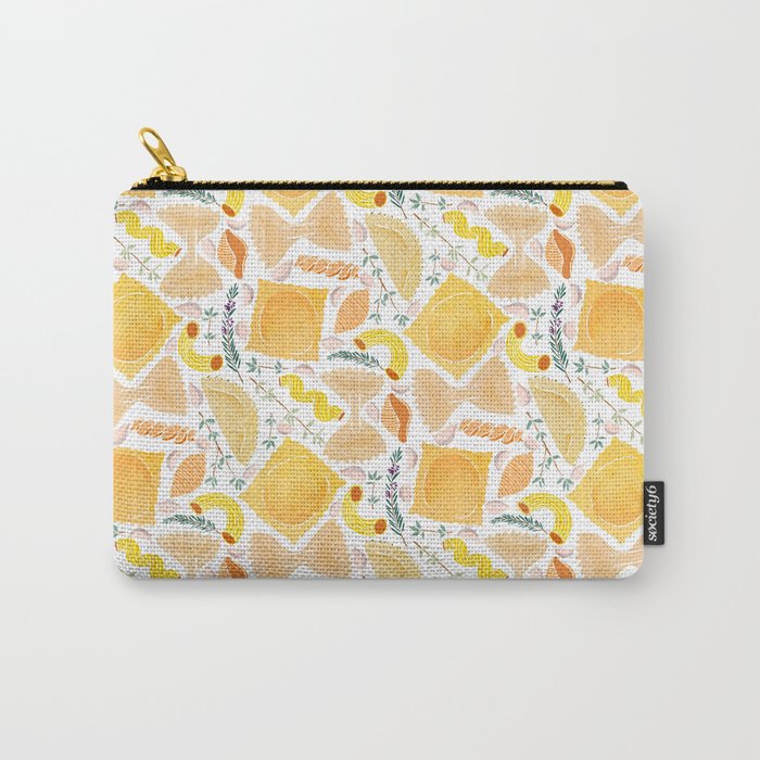 Pasta Pattern on White Carry-All Pouch