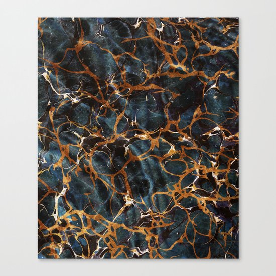 Ocean & Gold Marble #society6 #decor #buyart #lifestyle Canvas Print