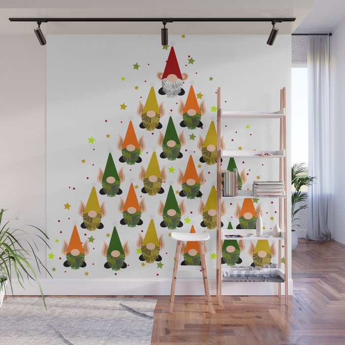 Merry Gnoming Christmas Wall Mural