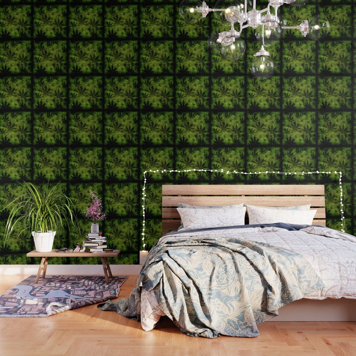 Grunge Pot Leaf Design Wallpaper By Onlinegifts Society6