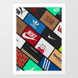 sneaker box wall art