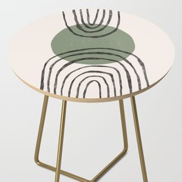 Midcentury Modern Composition of Arches + Sage Sun Side Table