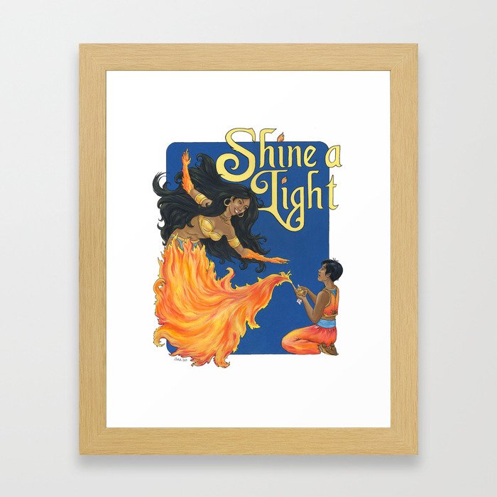 Shine A Light Framed Art Print