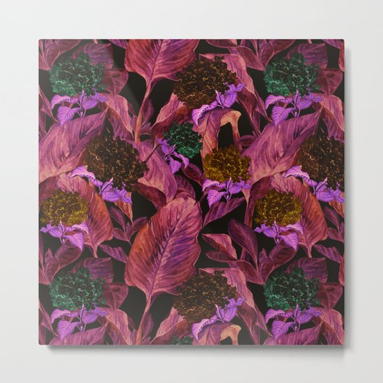 Dark Leaves Metal Print