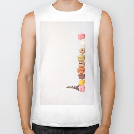 Paris, macarons and the eiffel tower Biker Tank