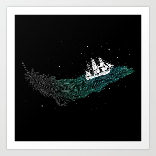 Go with the flow Art Print