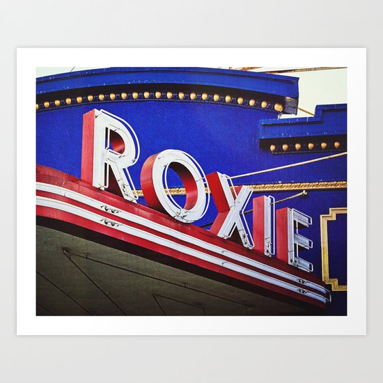 Vintage Theater Sign, San Francisco Art Print
