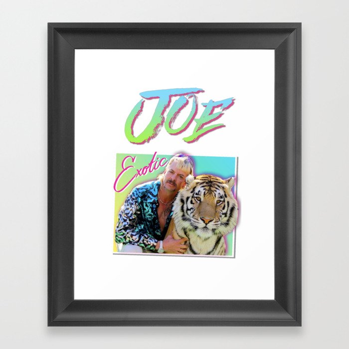 Tiger King Joe Exotic 80s style Framed Art Print