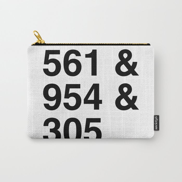 South Florida Area Codes Carry-All Pouch