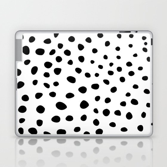 Dots - Black and White Laptop & iPad Skin