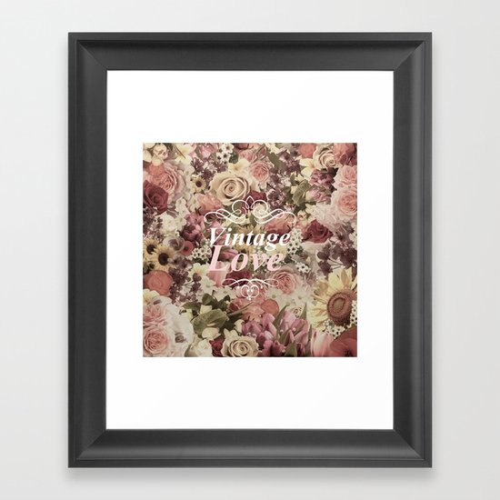 VINTAGE LOVE Framed Art Print