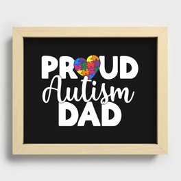 Proud Autism Dad Recessed Framed Print