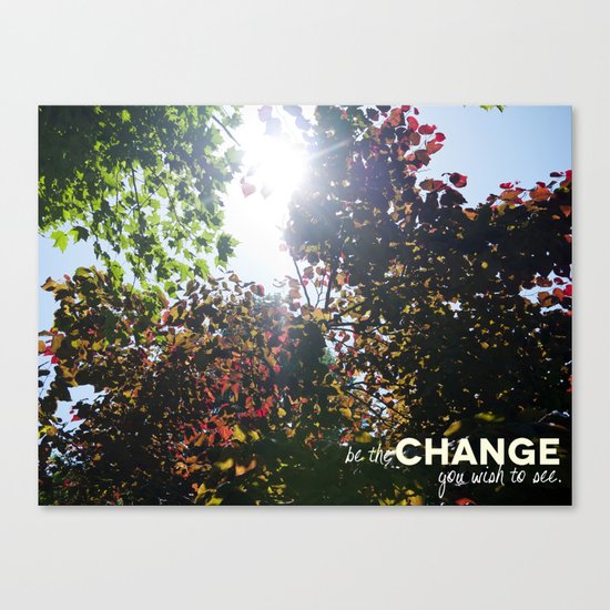 Be The Change You Wish To See Canvas Print