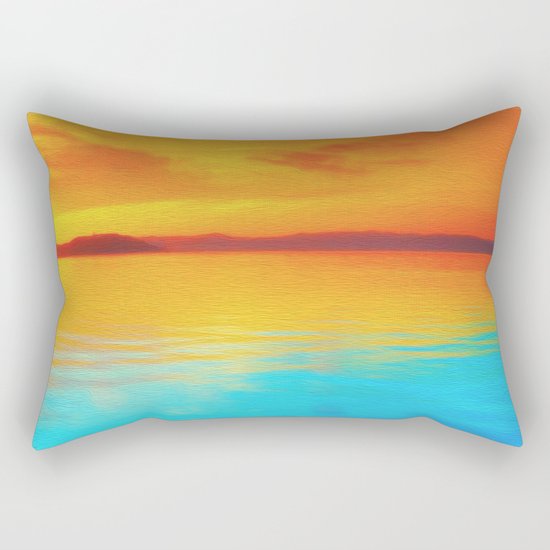 sunset beachh Rectangular Pillow