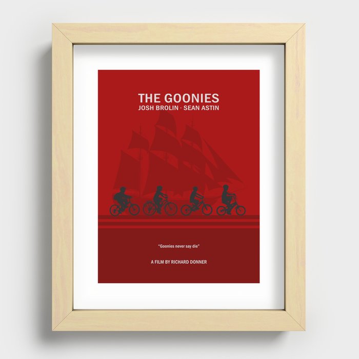 The Goonies Minimalist Poster Recessed Framed Print