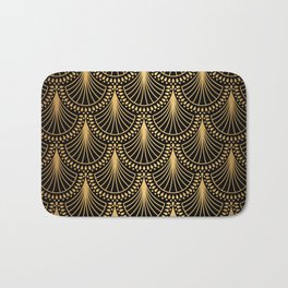 Black and gold art deco shapes seamless pattern Bath Mat | Elegant, Artdeco, Graphicdesign, Abstract, Painting, Seamlesspattern, Shapes, Vintage, Beautiful, Black 