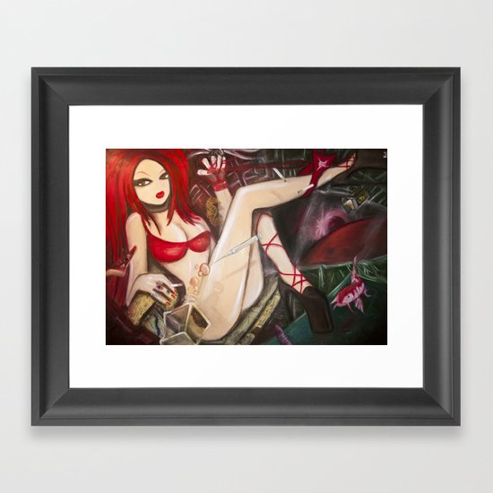 Ballroom in Spaceship ~now the moon is mine~ Framed Art Print