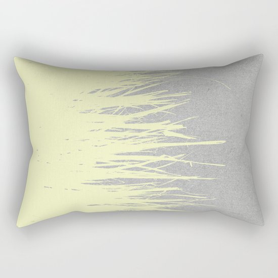 Concrete Fringe Yellow Rectangular Pillow