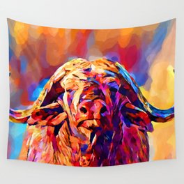 African Buffalo Wall Tapestry | Painting, Grass, Large, South, Africa, Mammal, Buffalo, Wildlife, Herd, Park 
