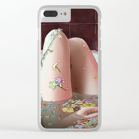 Flower Bath 3 Clear iPhone Case