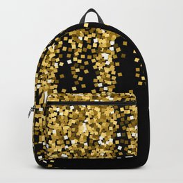 glitter gold and black Backpack