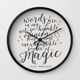 Dumbledore's Magic Words Wall Clock
