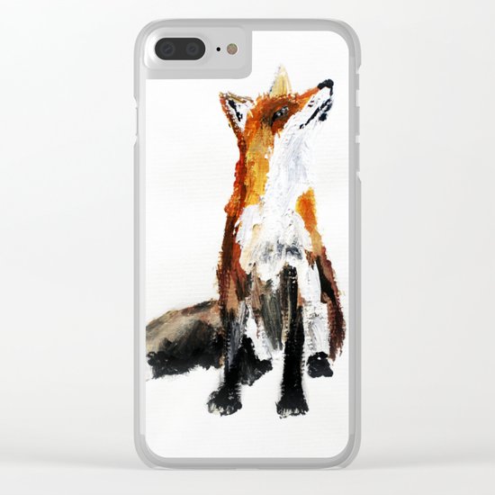 Woodland Fox (reverse edit) Clear iPhone Case