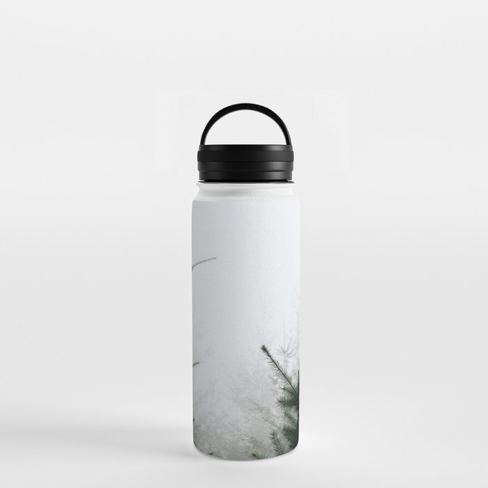 Misty Pine Trees Water Bottle
