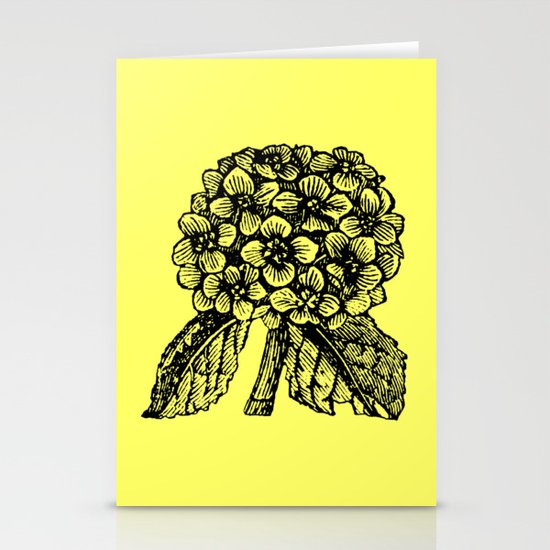 Yellow Hydrangea Stationery Cards