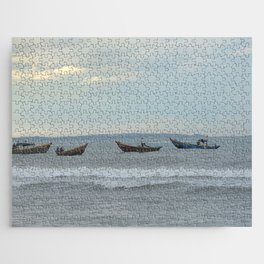 Phan Thiet, Vietnam september 05, 2012: fishing boats in Vietnam Jigsaw Puzzle