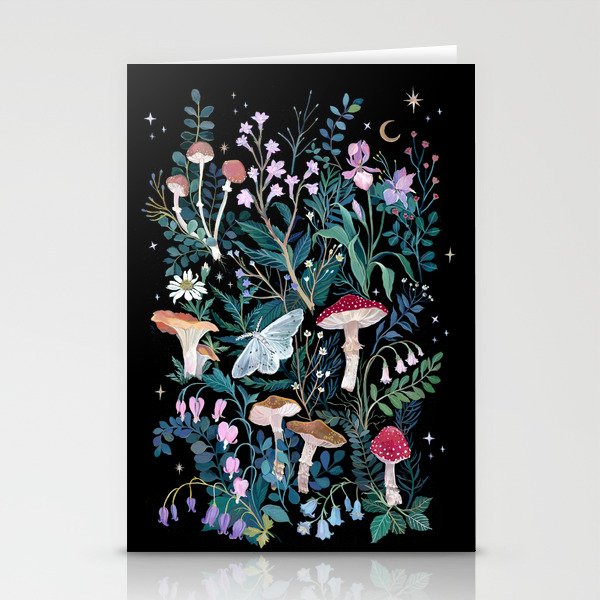 Night Mushrooms Stationery Cards