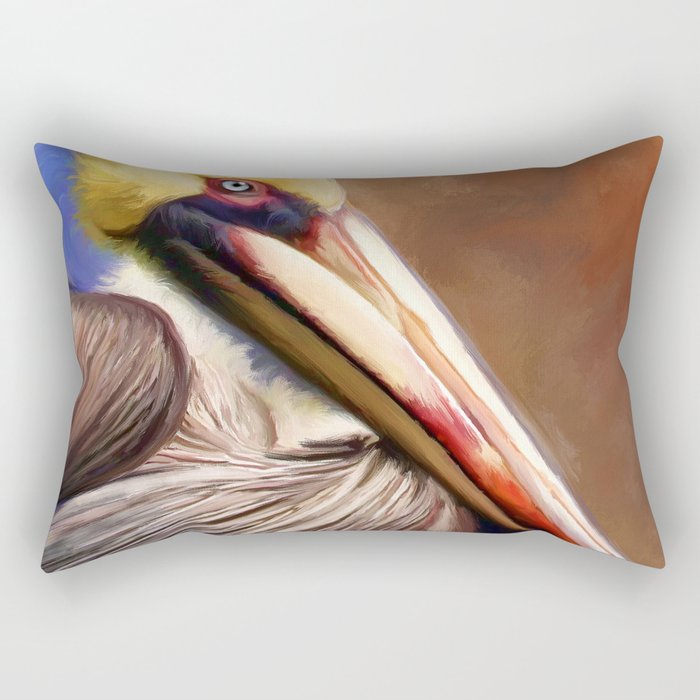 Cedar Key Pelican Rectangular Pillow
