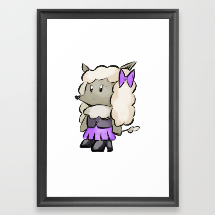 Pauline the Poodle Cute Character Framed Art Print