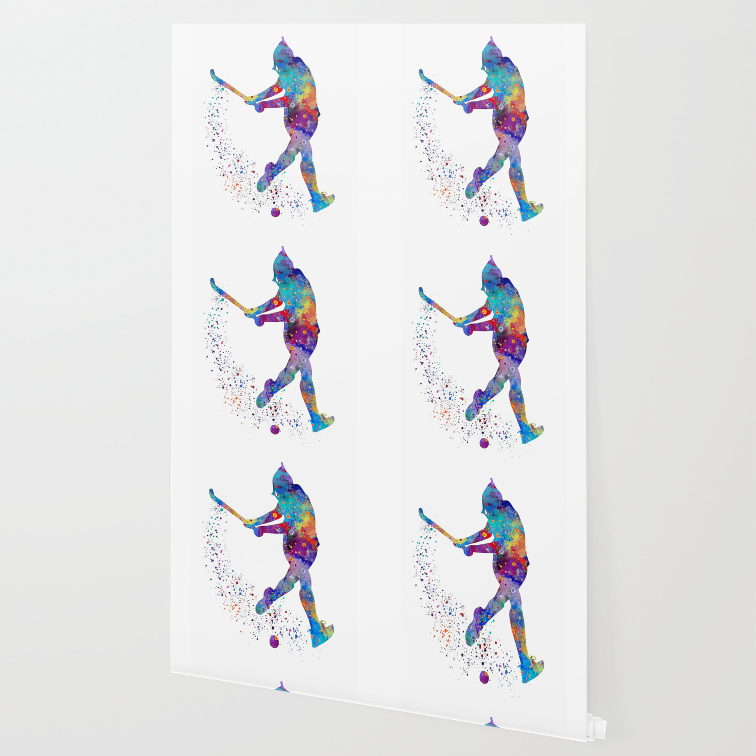 Girl Field Hockey Watercolor Print Field Hockey Gift Sports Poster