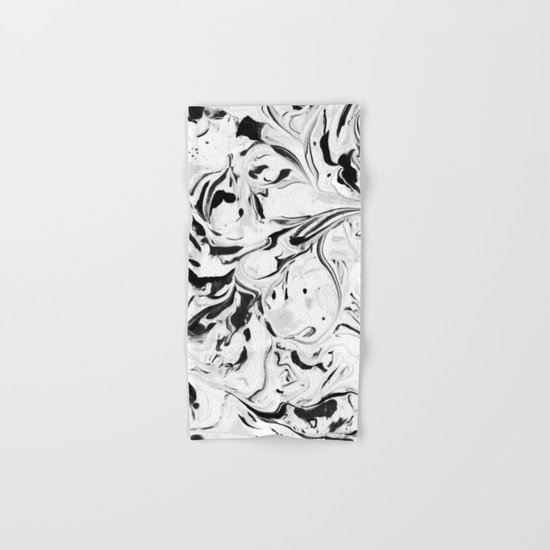 Black and White Marble Hand & Bath Towel