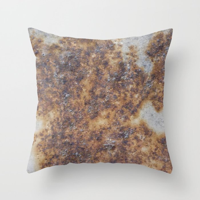 INDUSTRIAL. CRUSTY RUSTING PANEL BACKGROUND Throw Pillow