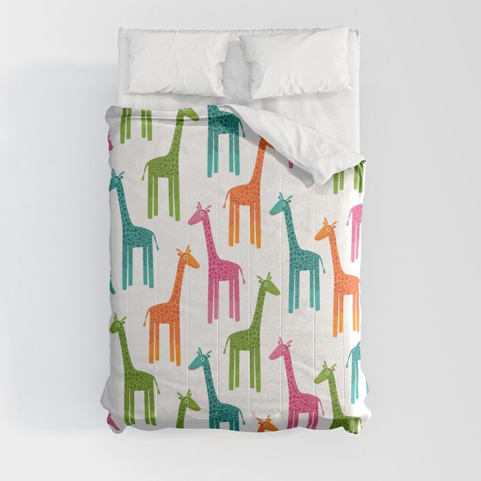 Giraffes-Multicolor Comforter