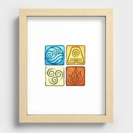 Avatar The Last Air Bender Four Elements Recessed Framed Print