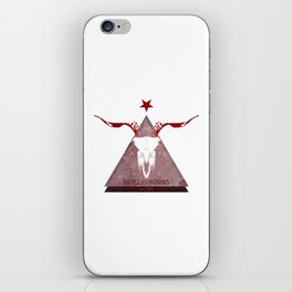 Skull and Horns double Red Pyramid iPhone Skin